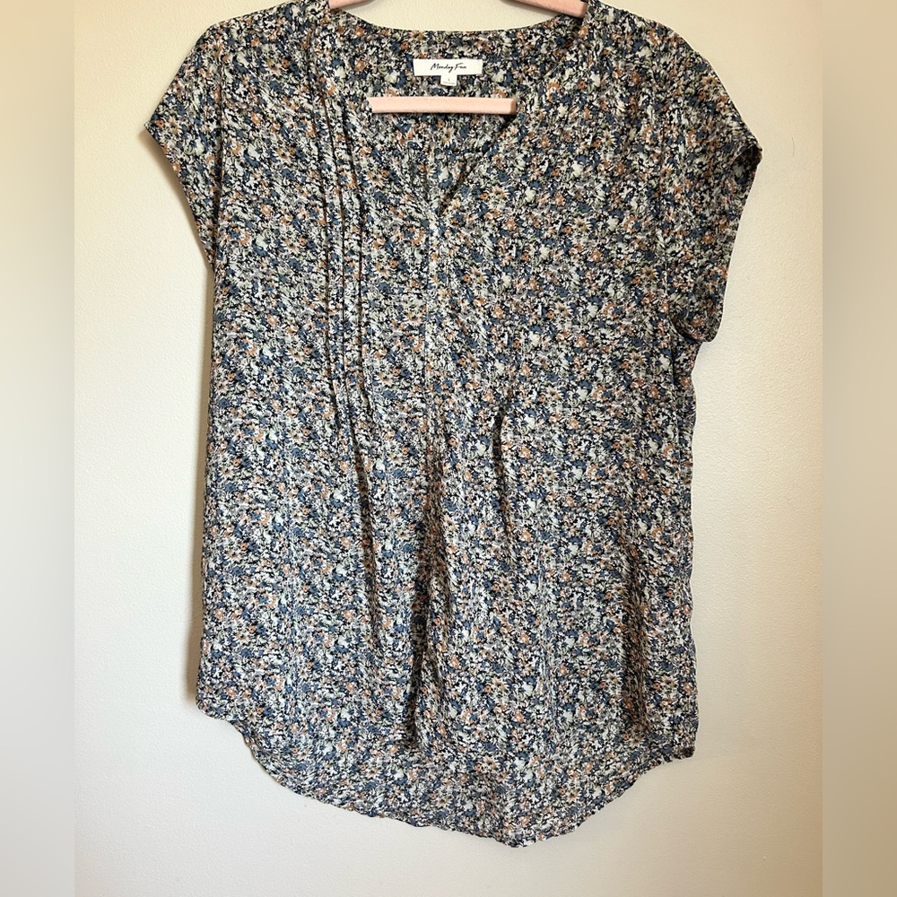 Floral Blouse by Monday Fun women’s v-neck